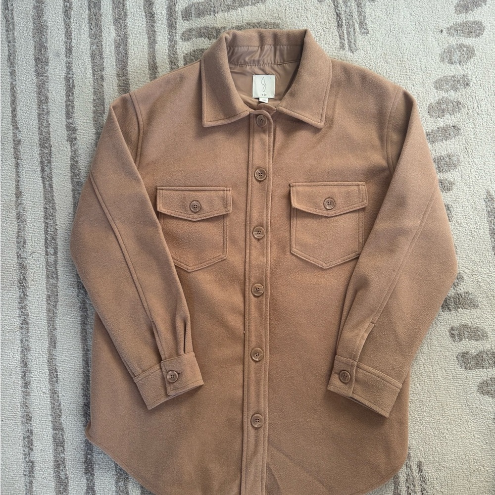 J by Joie Tan Collared Shacket